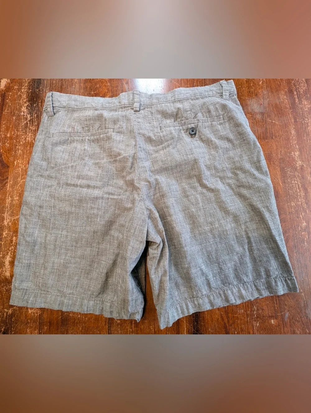 Banana Republic Shorts Slim Fit Mens 35 Gray Chino Flat Front Casual Preppy Golf